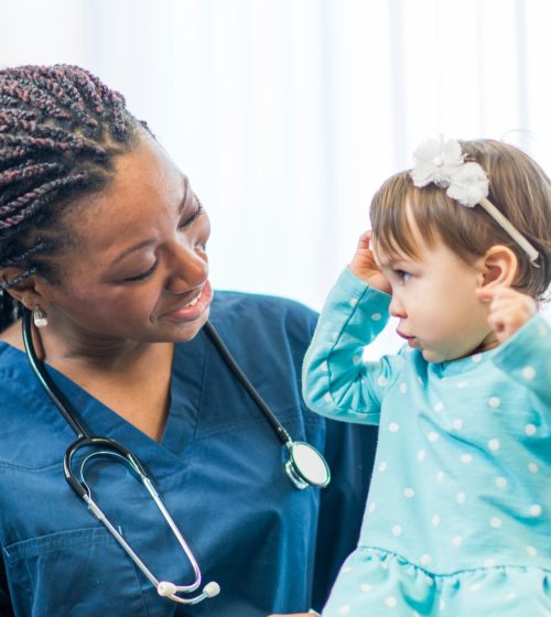 dr examining-child